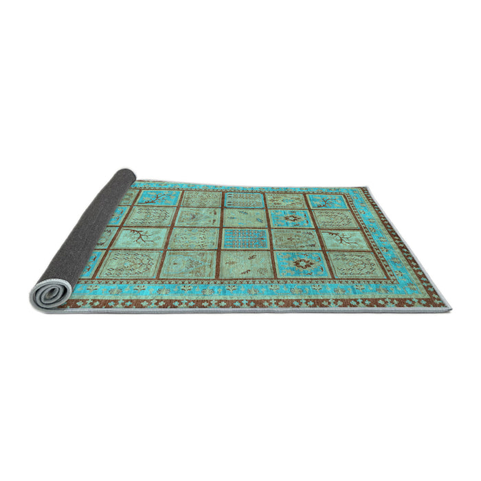Sideview of Abstract Light Blue Modern Rug, abs3966lblu