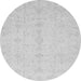 Round Oriental Gray Traditional Rug, abs3967gry