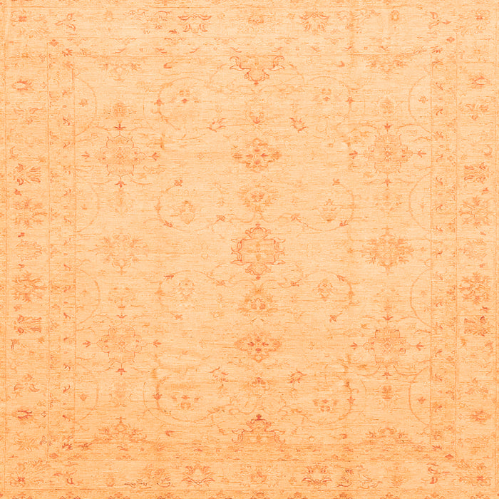 Square Oriental Orange Traditional Rug, abs3967org