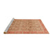 Sideview of Machine Washable Abstract Bright Orange Rug, wshabs3968