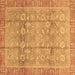 Square Oriental Brown Traditional Rug, abs3968brn