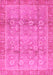 Machine Washable Oriental Pink Traditional Rug, wshabs3968pnk