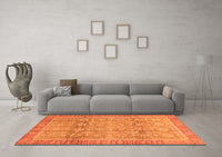 Machine Washable Oriental Orange Traditional Rug, wshabs3968org