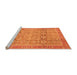 Sideview of Machine Washable Oriental Orange Traditional Area Rugs, wshabs3968org