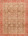 Machine Washable Abstract Bright Orange Rug, wshabs3968