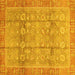 Square Oriental Yellow Traditional Rug, abs3968yw