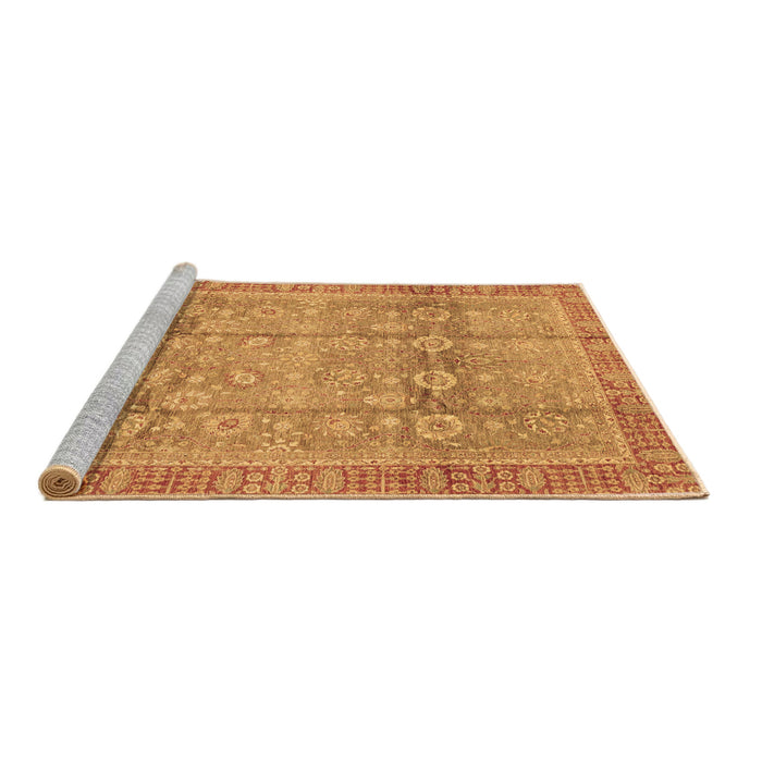 Sideview of Machine Washable Oriental Brown Traditional Rug, wshabs3968brn