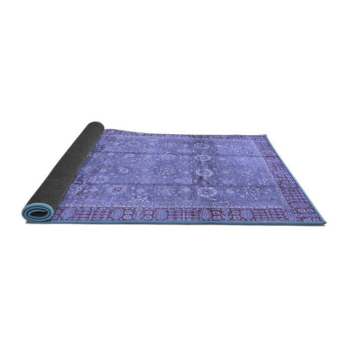 Sideview of Oriental Blue Traditional Rug, abs3968blu