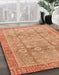 Machine Washable Abstract Bright Orange Rug in a Family Room, wshabs3968