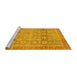 Sideview of Machine Washable Oriental Yellow Traditional Rug, wshabs3968yw