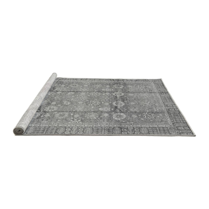 Sideview of Machine Washable Oriental Gray Traditional Rug, wshabs3968gry