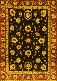 Oriental Yellow Traditional Rug, abs3969yw