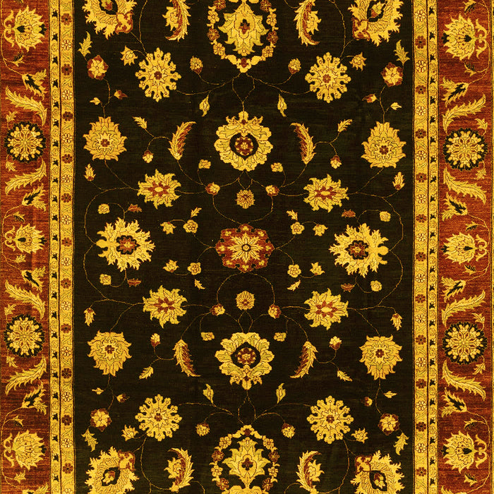 Oriental Yellow Traditional Rug, abs3969yw