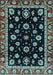 Machine Washable Oriental Light Blue Traditional Rug, wshabs3969lblu