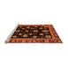 Sideview of Machine Washable Oriental Orange Traditional Area Rugs, wshabs3969org
