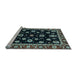 Sideview of Machine Washable Oriental Light Blue Traditional Rug, wshabs3969lblu