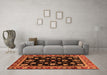 Machine Washable Oriental Orange Traditional Area Rugs in a Living Room, wshabs3969org