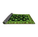 Sideview of Oriental Green Traditional Rug, abs3969grn