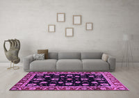 Machine Washable Oriental Purple Traditional Rug, wshabs3969pur