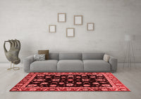 Machine Washable Oriental Red Traditional Rug, wshabs3969red