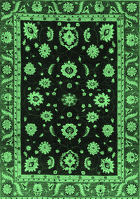 Oriental Emerald Green Traditional Rug, abs3969emgrn