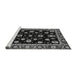 Sideview of Machine Washable Oriental Gray Traditional Rug, wshabs3969gry