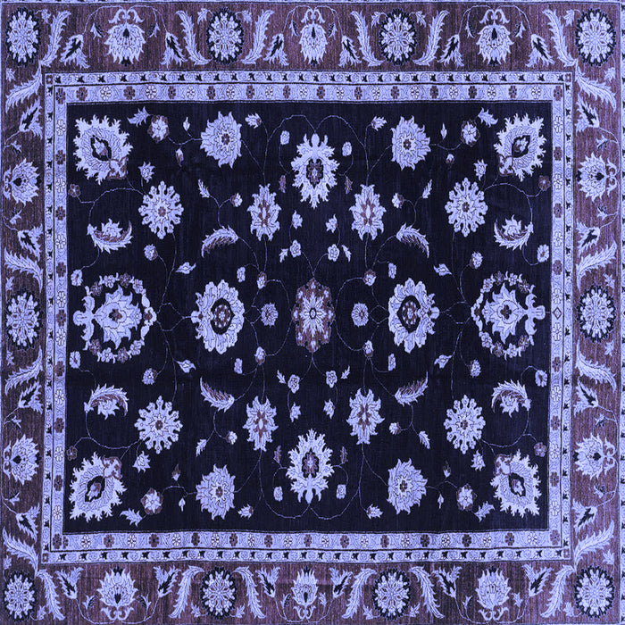 Square Oriental Blue Traditional Rug, abs3969blu