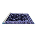 Sideview of Machine Washable Oriental Blue Traditional Rug, wshabs3969blu