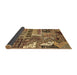 Sideview of Abstract Brown Modern Rug, abs396brn