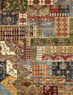 Abstract Red Modern Rug, abs396