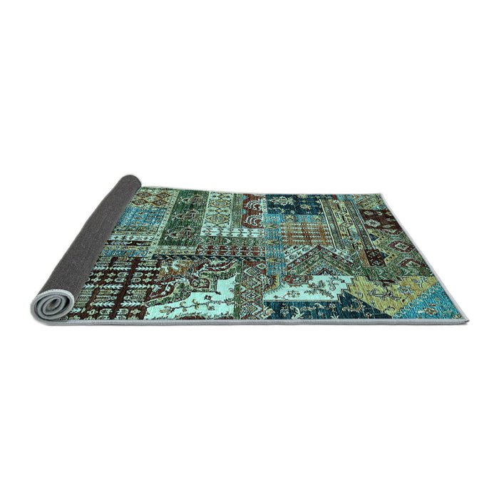 Sideview of Abstract Light Blue Modern Rug, abs396lblu