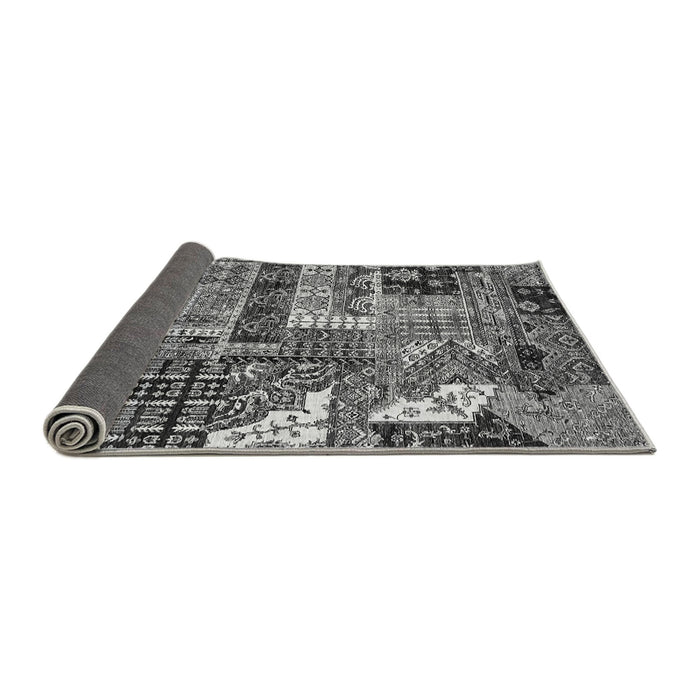 Sideview of Abstract Gray Modern Rug, abs396gry