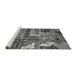 Sideview of Machine Washable Abstract Gray Modern Rug, wshabs396gry