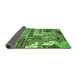 Sideview of Abstract Green Modern Rug, abs396grn