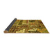 Sideview of Abstract Yellow Modern Rug, abs396yw