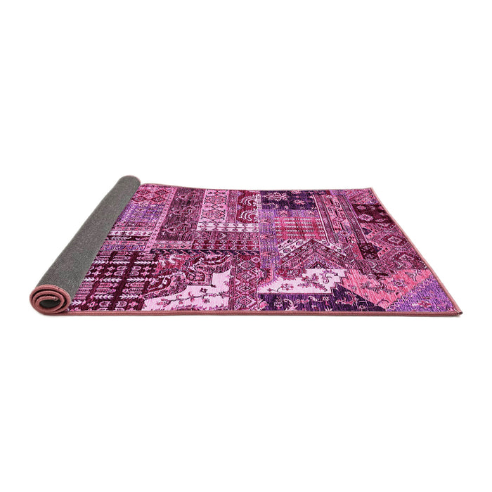 Sideview of Abstract Pink Modern Rug, abs396pnk