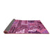 Sideview of Abstract Pink Modern Rug, abs396pnk