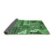 Sideview of Abstract Emerald Green Modern Rug, abs396emgrn