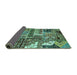 Sideview of Abstract Turquoise Modern Rug, abs396turq