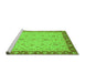 Sideview of Machine Washable Oriental Green Traditional Area Rugs, wshabs3970grn