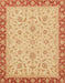 Machine Washable Abstract Orange Rug, wshabs3970