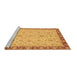 Sideview of Machine Washable Oriental Brown Traditional Rug, wshabs3970brn