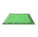 Sideview of Machine Washable Oriental Emerald Green Traditional Area Rugs, wshabs3970emgrn