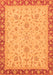 Machine Washable Oriental Orange Traditional Area Rugs, wshabs3970org