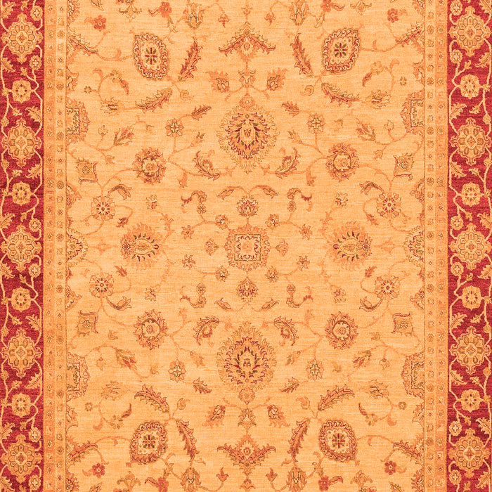 Machine Washable Oriental Orange Traditional Area Rugs, wshabs3970org