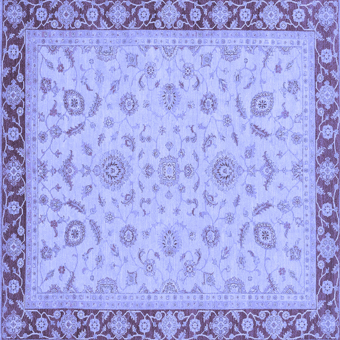 Square Oriental Blue Traditional Rug, abs3970blu