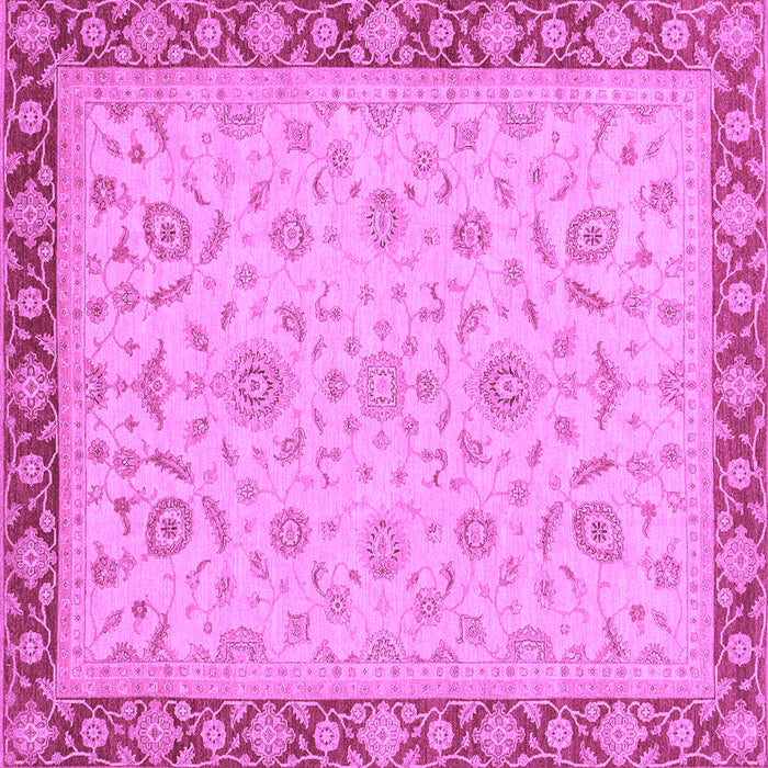 Square Machine Washable Oriental Purple Traditional Area Rugs, wshabs3970pur