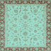 Square Oriental Light Blue Traditional Rug, abs3970lblu