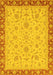 Machine Washable Oriental Yellow Traditional Rug, wshabs3970yw