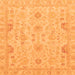 Square Machine Washable Oriental Orange Traditional Area Rugs, wshabs3971org